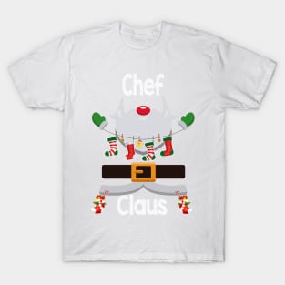 Chef Claus Santa Christmas Costume Pajama T-Shirt